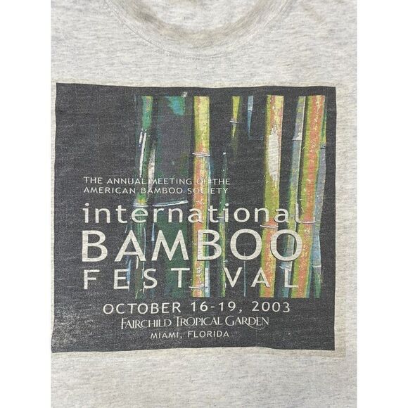 VINTAGE International Bamboo Society Festival 2003 Graphic T-shirt Men XL Gray - Picture 2 of 10